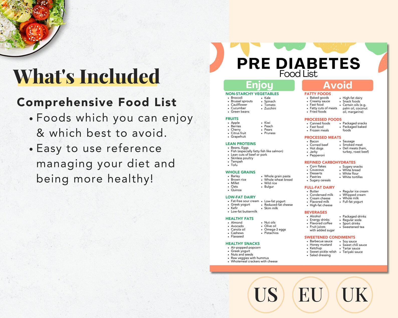 Pre Diabetes Food List | Prediabetic Meal Plan | Foods for Pre Diabetes | Low Sugar Food Meal ...