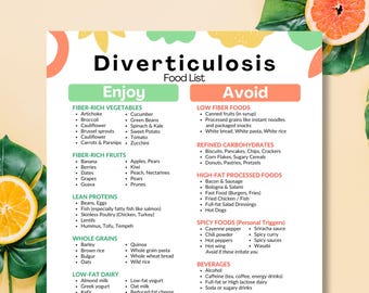 Diverticulosis Diet Food List: Nutrition Guide (PDF)
