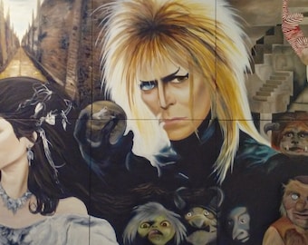David Bowie "Labyrinth" Reproduction signed by artist Mel Fiorentino.