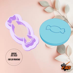 Candy / Dolce 3D Polymer Clay Cutter File digitale STL