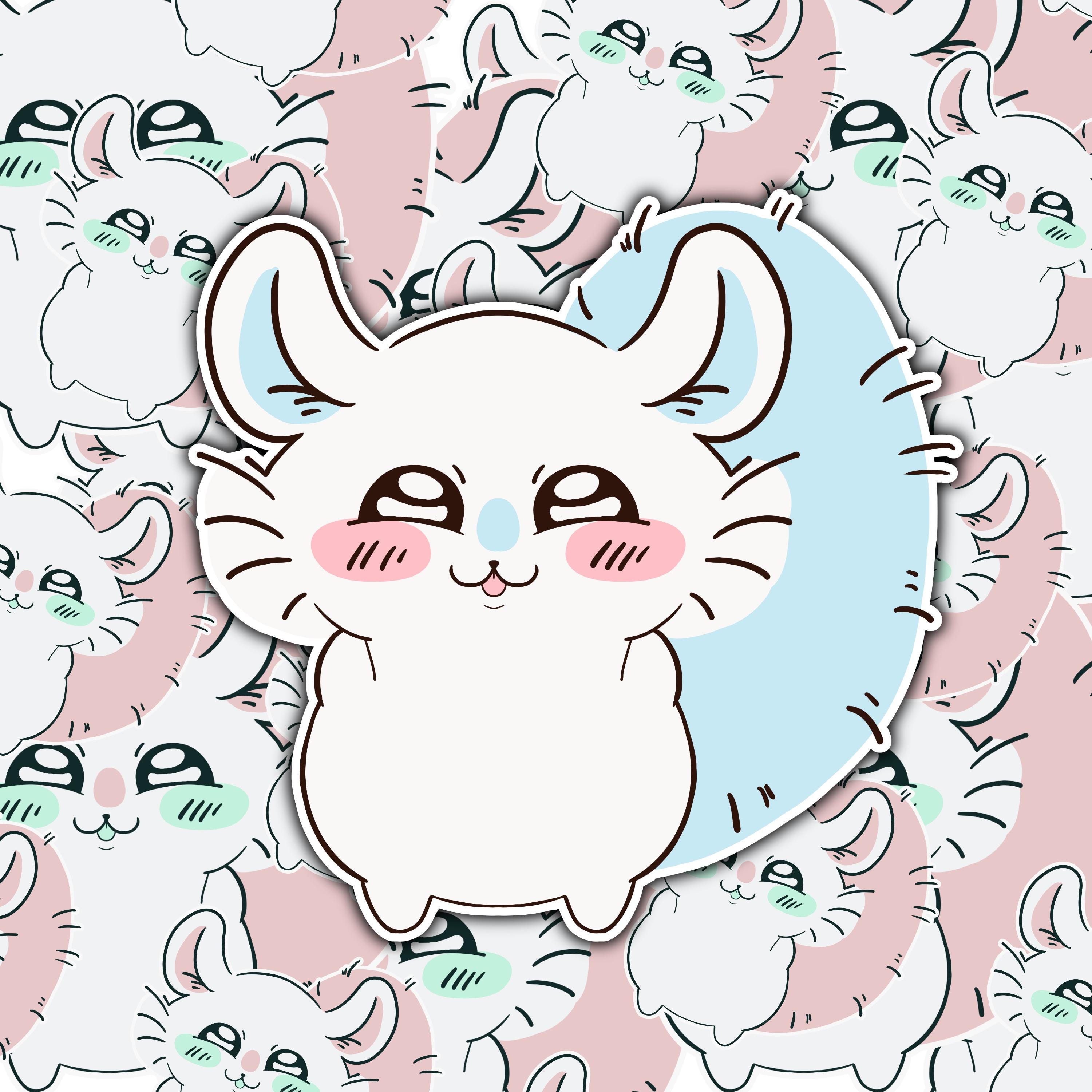 Chiikawa & Friends Glossy Vinyl Stickers - Kurimanju Momonga - Etsy