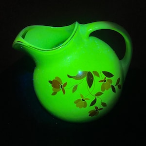 uranium glazed Hall’s water pitcher