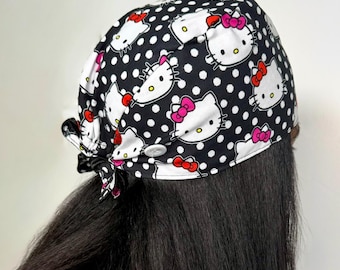 HK Polka dot scrub cap