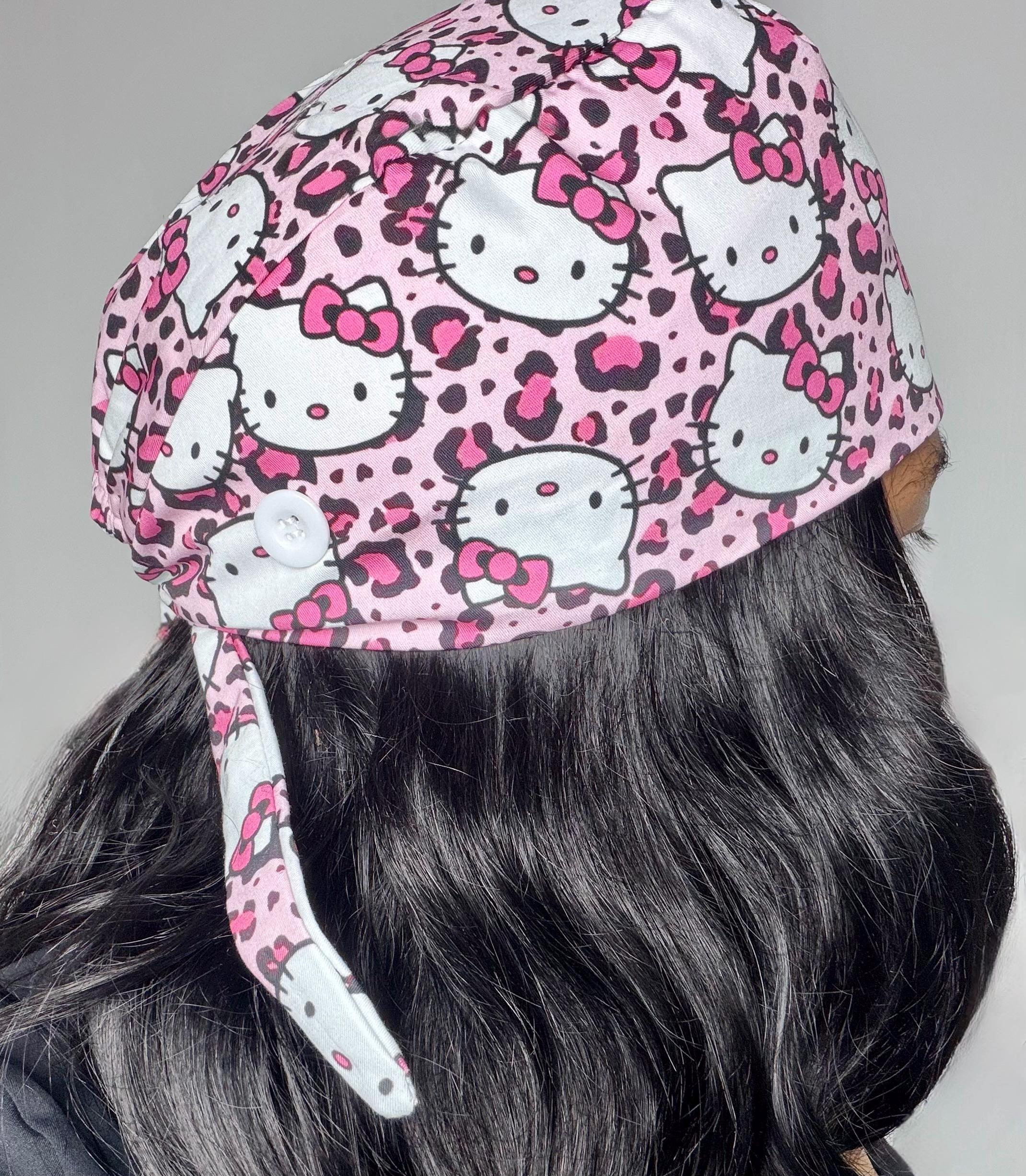HELLO Kitty Satin Lined Scrub Cap - Etsy display picture 2