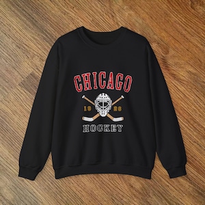 Chicago Hockey Crewneck Sweatshirt | Cozy Crewneck, Unisex Gift for Hockey Fans, Sporty Style, Perfect for Game Day