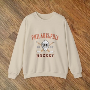 Philadelphia Hockey Hoodie mit Rundhalsausschnitt | Gemütliche Sportbekleidung, perfektes Geschenk für Hockey Fans, Winter Style, Sport Team Merch
