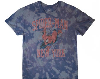 Camiseta con estampado tie-dye de Spider-Man, Nueva York