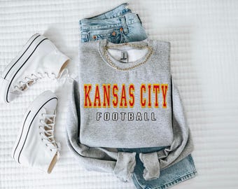 Kansas City Football Embroidered Sweatshirt