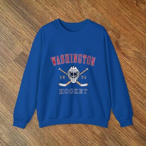 Washington Hockey Crewneck Sweatshirt | Unisex Crewneck, Casual Sports Attire, Gift for Hockey Fans, Winter Wear
