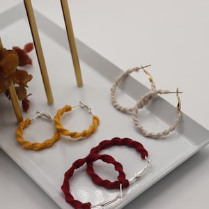 Macrame Hoop Earrings