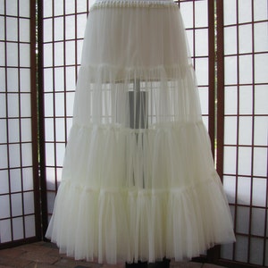 Petticoat Ivory Chiffon, 1 Layer Custom Size, Length, and Colors Made to Measure, Adults & Children image 1