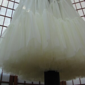 Petticoat Ivory Chiffon, 1 Layer Custom Size, Length, and Colors Made to Measure, Adults & Children image 2