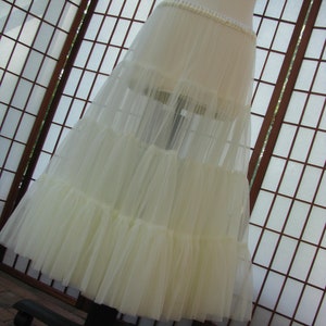 Petticoat Ivory Chiffon, 1 Layer Custom Size, Length, and Colors Made to Measure, Adults & Children image 8