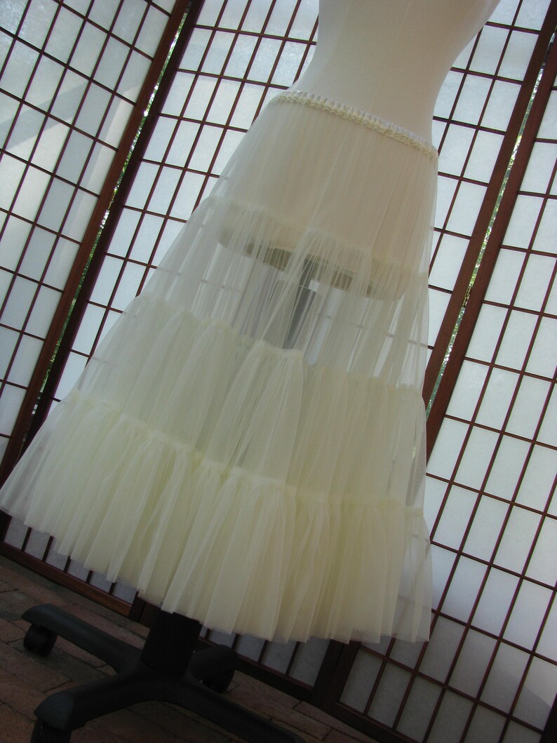 Petticoat Ivory Chiffon, 1 Layer Custom Size, Length, and Colors Made to Measure, Adults & Children image 8