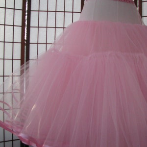 Petticoat Pink Tulle with Ribbon Edge, 8 Layers Custom Order image 4
