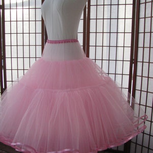 Petticoat Pink Tulle with Ribbon Edge, 8 Layers Custom Order image 7