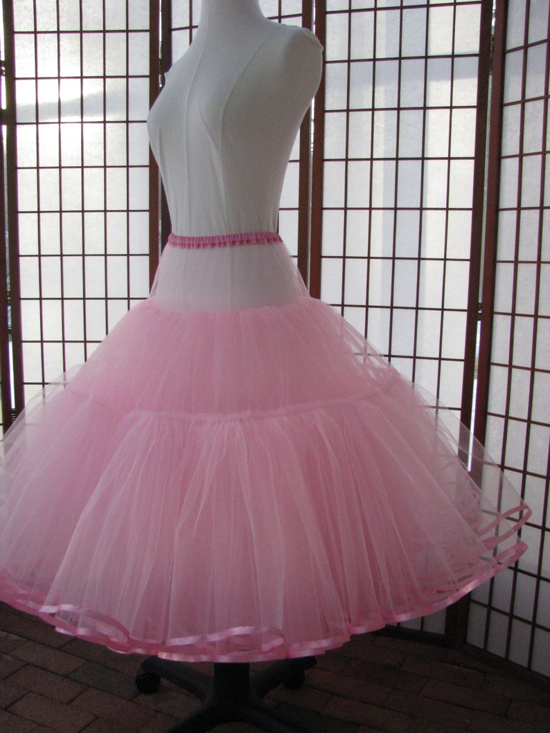 Petticoat Pink Tulle with Ribbon Edge, 8 Layers Custom Order image 7