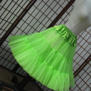 Petticoat Chartreuse Bright Mint Green Organdy, 1 Layer Custom Size, Length Made to Measure, Adults & Children image 6