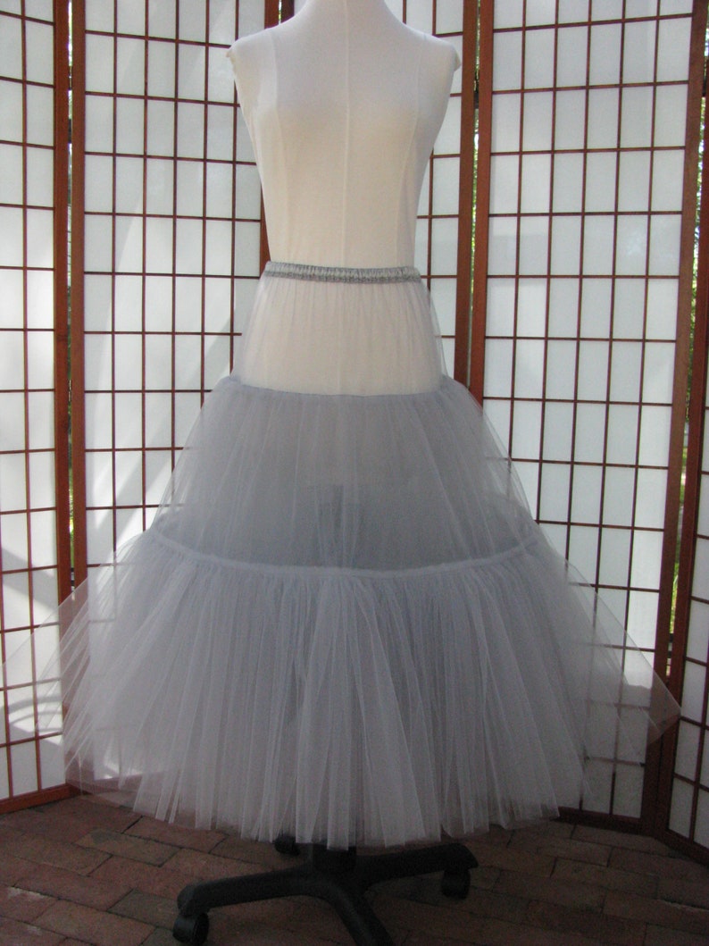 Silver Gray Tulle Petticoat 8 Layers Custom Order