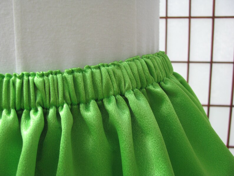 Petticoat Chartreuse Bright Mint Green Organdy, 1 Layer Custom Size, Length Made to Measure, Adults & Children image 10