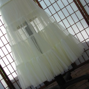 Petticoat Ivory Chiffon, 1 Layer Custom Size, Length, and Colors Made to Measure, Adults & Children image 4