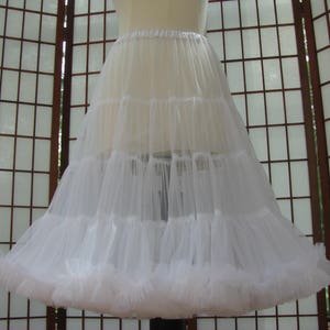 Petticoat White Chiffon Custom Size, Length, and Colors Made to Measure, Adults & Children image 1