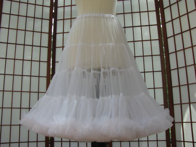 Petticoat White Chiffon Custom Size, Length, and Colors Made to Measure, Adults & Children image 1