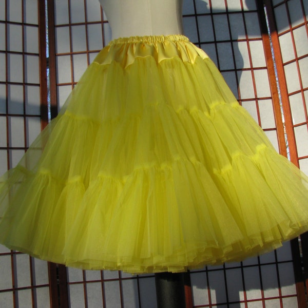 Petticoat Yellow Organdy Single Layer -- Custom Order