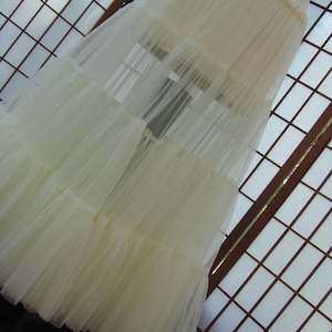 Petticoat Ivory Chiffon, 1 Layer Custom Size, Length, and Colors Made to Measure, Adults & Children image 3
