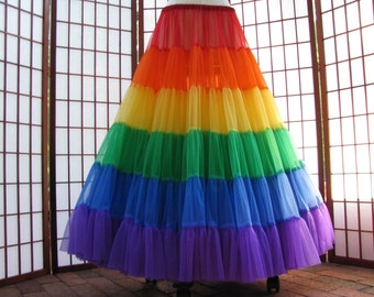 Petticoat Rainbow Floor Length Chiffon -- Made to Measure