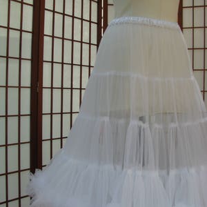 Petticoat White Chiffon Custom Size, Length, and Colors Made to Measure, Adults & Children image 7