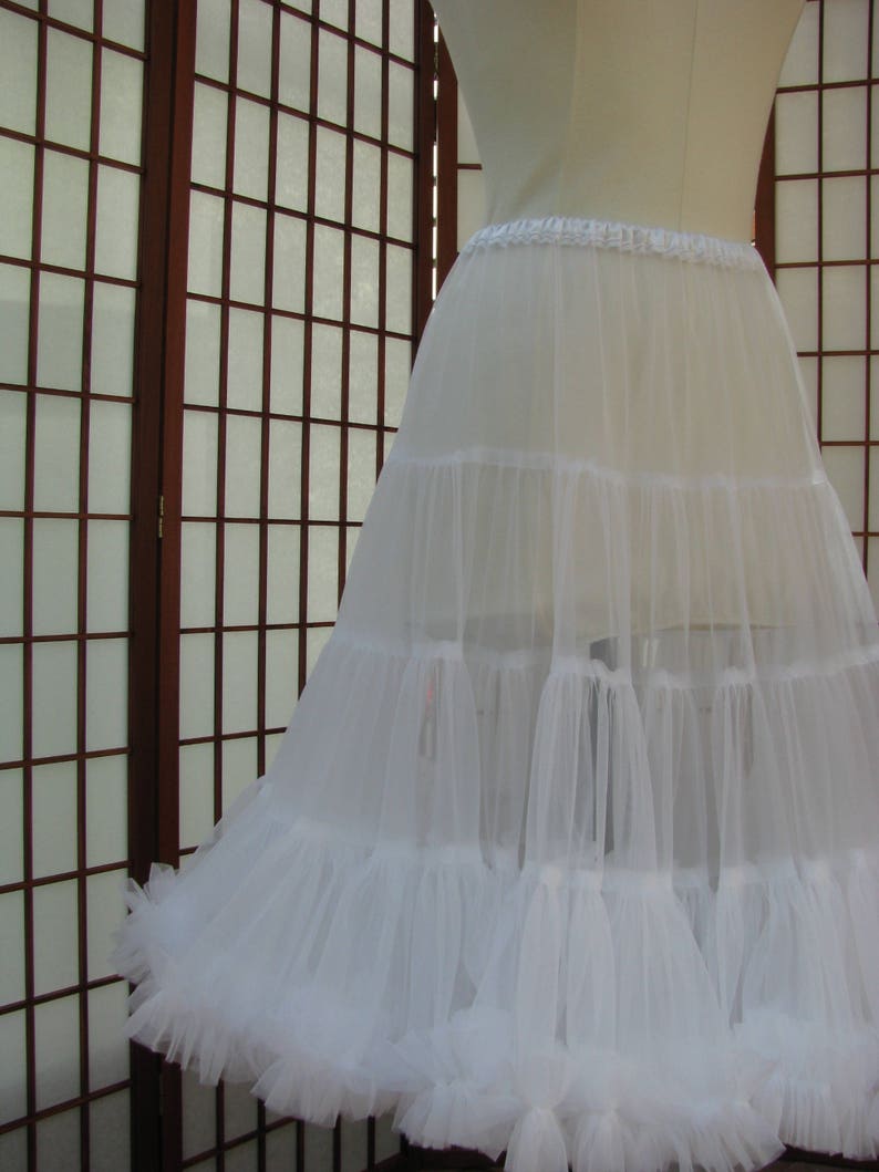 Petticoat White Chiffon Custom Size, Length, and Colors Made to Measure, Adults & Children image 7