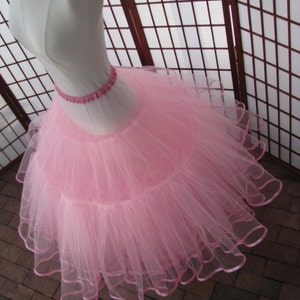 Petticoat Pink Tulle with Ribbon Edge, 8 Layers Custom Order image 3