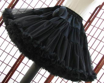 Pettiskirt Chiffon, Choose Your Color, 2 Layers -- Custom Size, Length, and Colors -- Made to Measure, Adults & Children