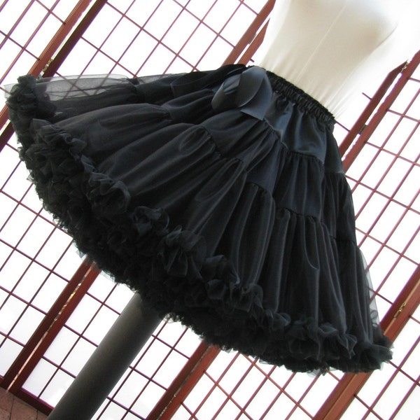 Pettiskirt Chiffon, Choose Your Color, 2 Layers -- Custom Size, Length, and Colors -- Made to Measure, Adults & Children