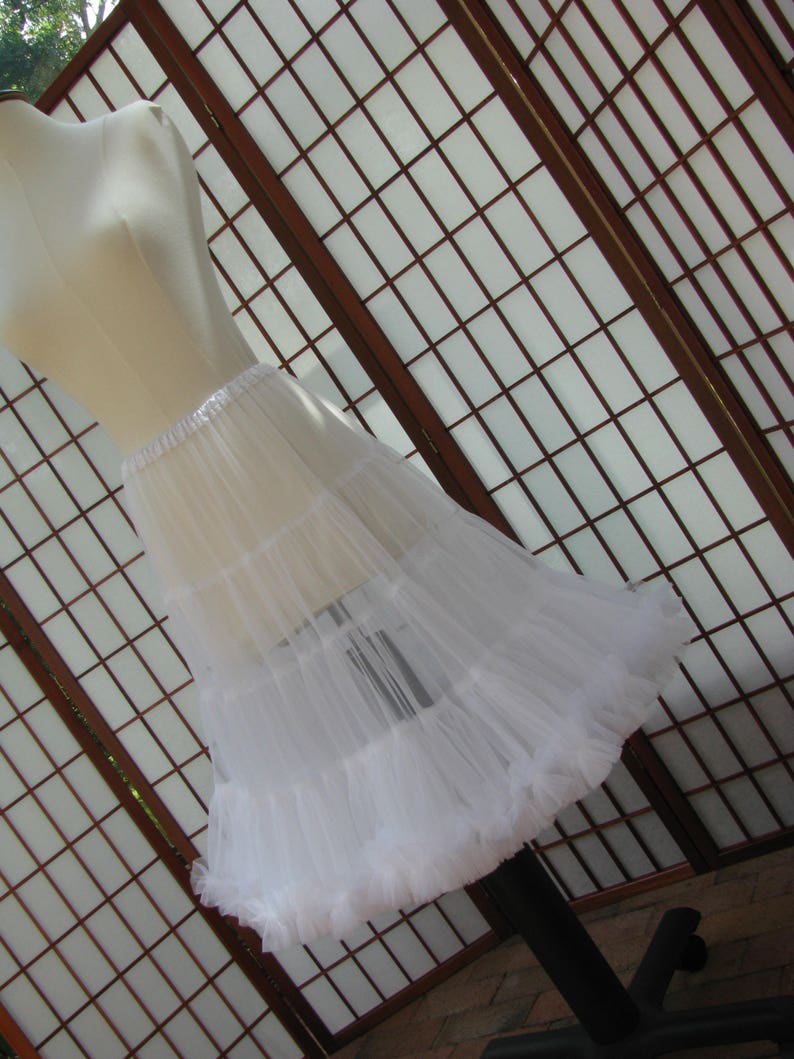 Petticoat White Chiffon Custom Size, Length, and Colors Made to Measure, Adults & Children image 5