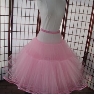 Petticoat Pink Tulle with Ribbon Edge, 8 Layers Custom Order image 6