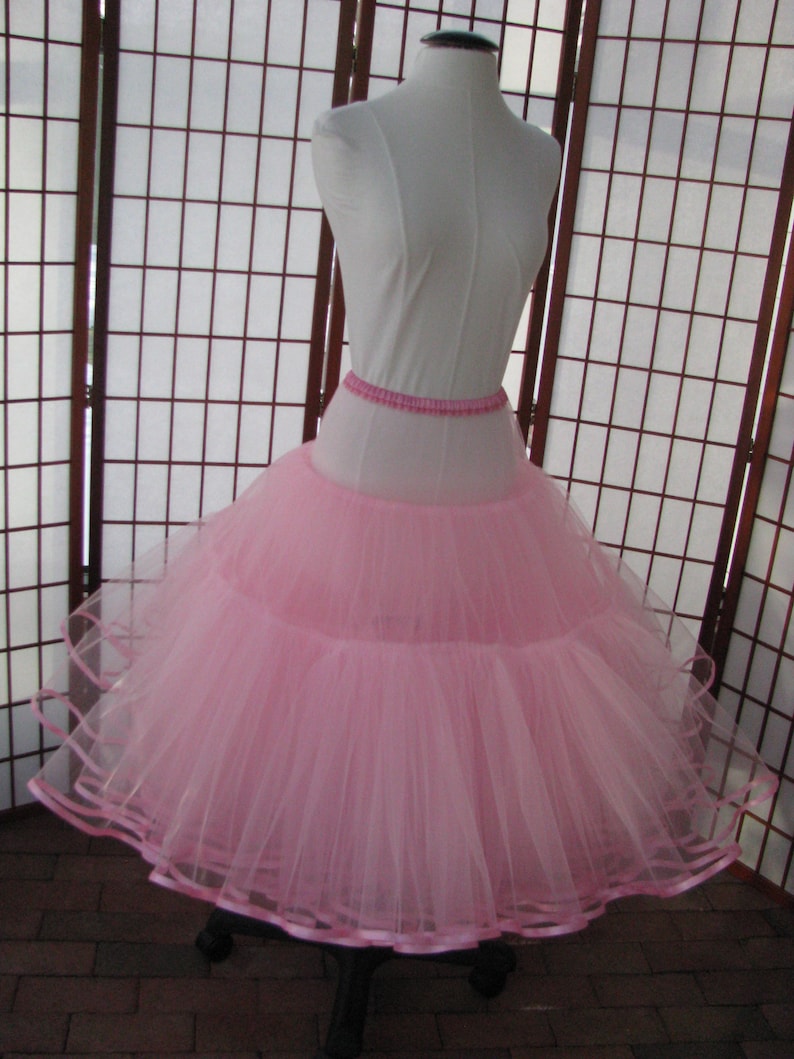 Petticoat Pink Tulle with Ribbon Edge, 8 Layers Custom Order image 6