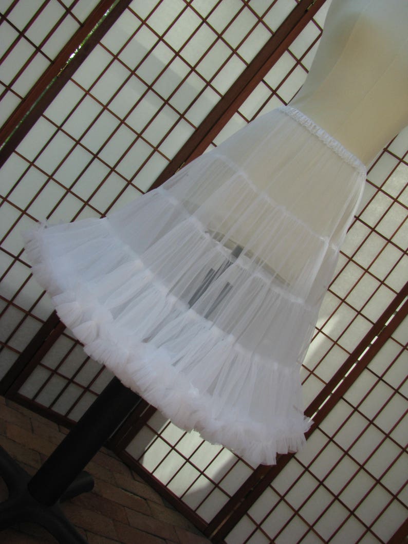 Petticoat White Chiffon Custom Size, Length, and Colors Made to Measure, Adults & Children image 6