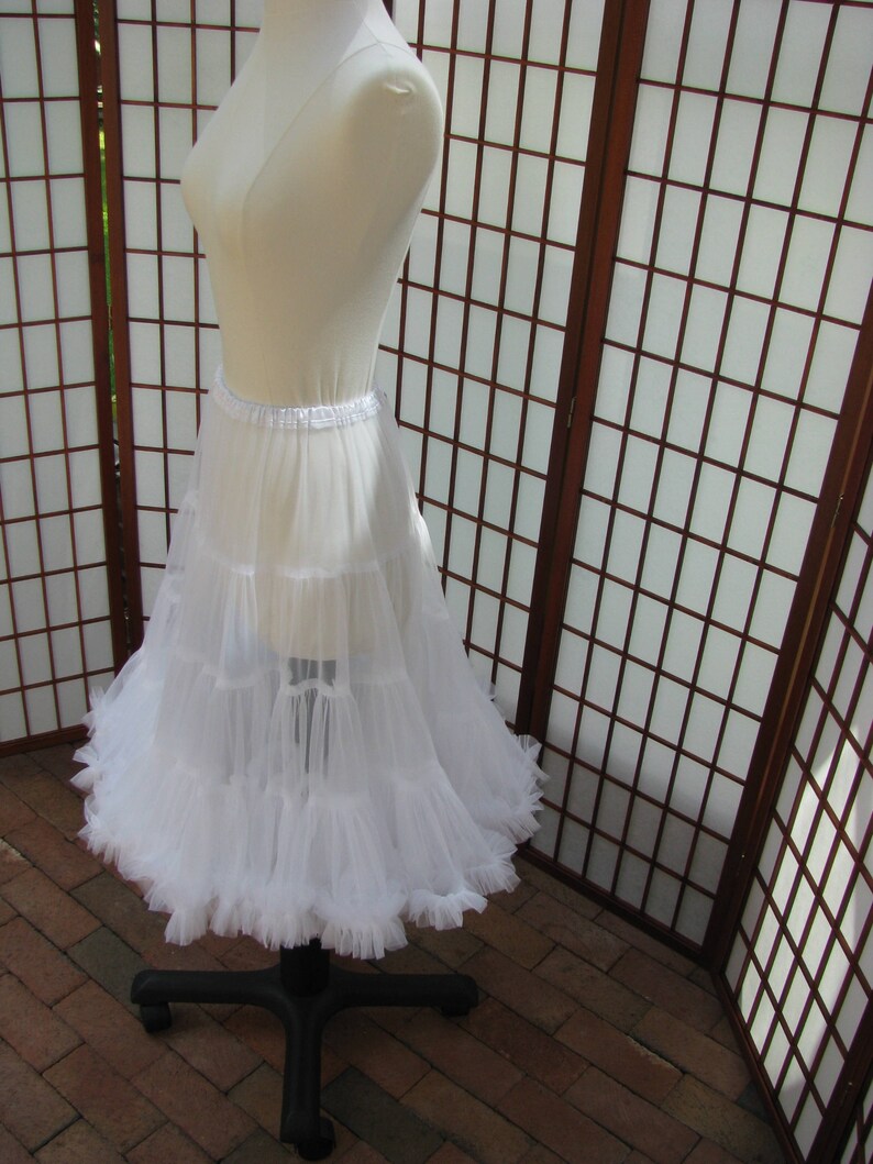 Petticoat White Chiffon Custom Size, Length, and Colors Made to Measure, Adults & Children image 8