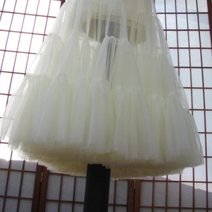 Petticoat Ivory Chiffon, 1 Layer Custom Size, Length, and Colors Made to Measure, Adults & Children image 7