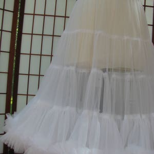 Petticoat White Chiffon Custom Size, Length, and Colors Made to Measure, Adults & Children image 4