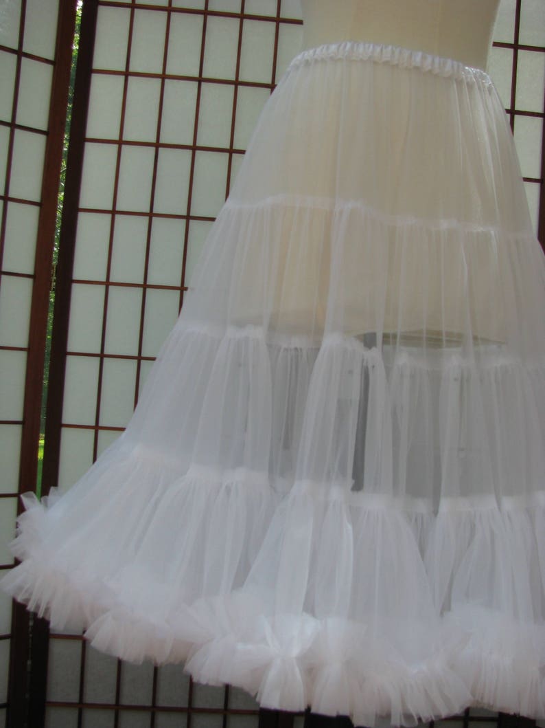 Petticoat White Chiffon Custom Size, Length, and Colors Made to Measure, Adults & Children image 4