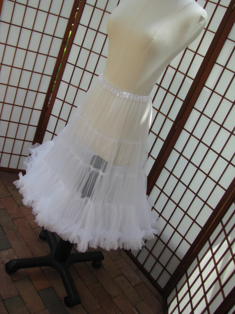 Petticoat White Chiffon Custom Size, Length, and Colors Made to Measure, Adults & Children image 9