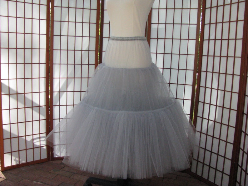 Silver Gray Tulle Petticoat 8 Layers Custom Order