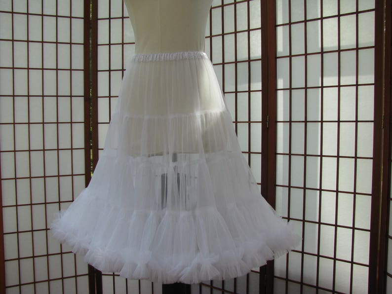 Petticoat White Chiffon Custom Size, Length, and Colors Made to Measure, Adults & Children image 10