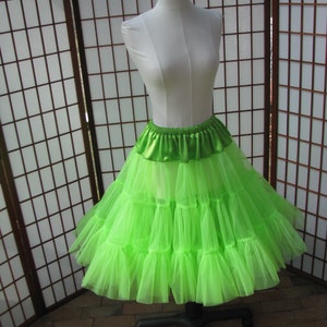 Petticoat Chartreuse Bright Mint Green Organdy, 1 Layer Custom Size, Length Made to Measure, Adults & Children image 5