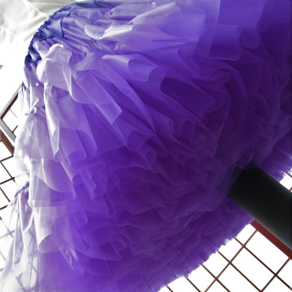 Petticoat Purple Organdy, 1 Layer -- Custom Size, Length, and Colors -- Made to Measure, Adults & Children