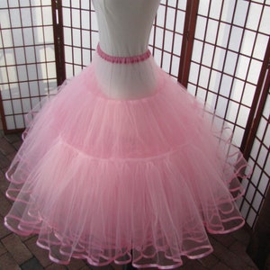 Petticoat Pink Tulle with Ribbon Edge, 8 Layers Custom Order image 10