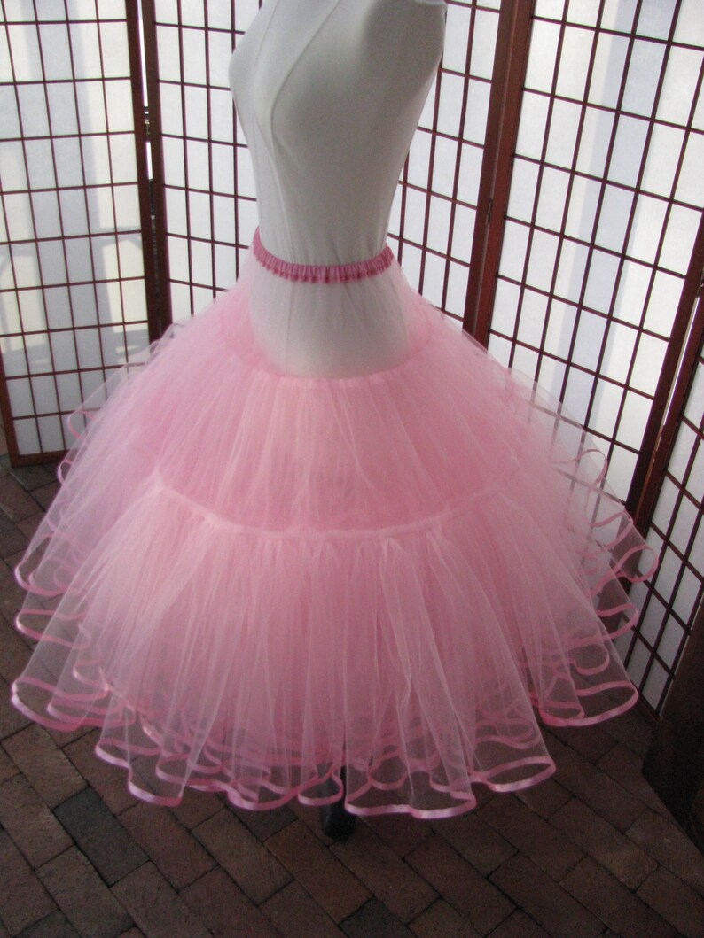 Petticoat Pink Tulle with Ribbon Edge, 8 Layers Custom Order image 10